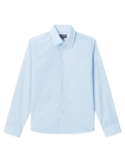 Van Heusen Youth Junior Fit Square Print Shirt in Sky Blue