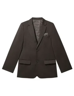 Van Heusen Youth Youth Fit Plain Stretch Twill Suit Jacket in Black