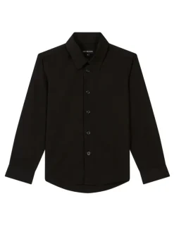 Van Heusen Youth Youth Fit Plain Bamboo Blend Shirt in Black