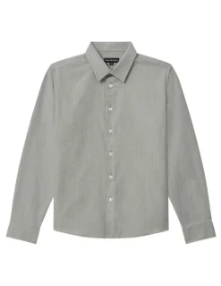 Van Heusen Youth Youth Fit Tencel Blend Twill Shirt in Green