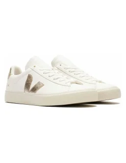 Veja Campo Chromefree Leather Extra Shoes in White/Platine
