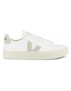 Veja Campo Chromefree Leather Extra Shoes in White/Natural Suede