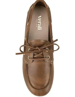 Verali Brody Boat Shoes in Tan Distressed