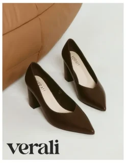 Verali Elliot Block Heel Pumps in Black