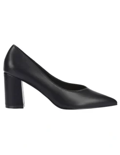 Verali Elliot Block Heel Pumps in Black