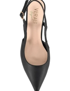 Verali Elton Slingback Block Heels in Black