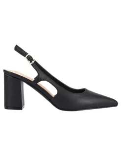 Verali Elton Slingback Block Heels in Black