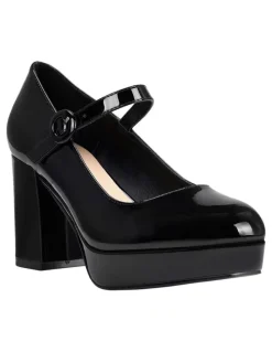 Verali Hennessy Mary Jane Platforms in Black Patent