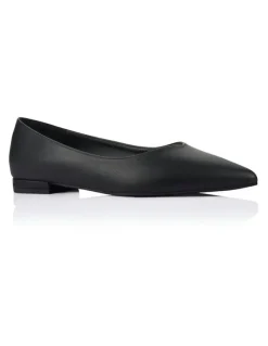 Verali Hickory Point Toe Flats in Black