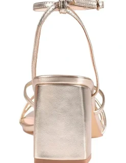 Verali Nakita Low Block Heels in Champagne