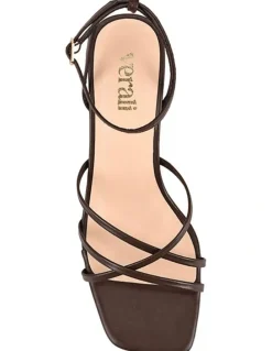 Verali Nakita Low Block Heels in Chocolate Brown