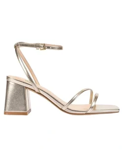 Verali Stevie Block Heel Sandals in Chocolate Brown