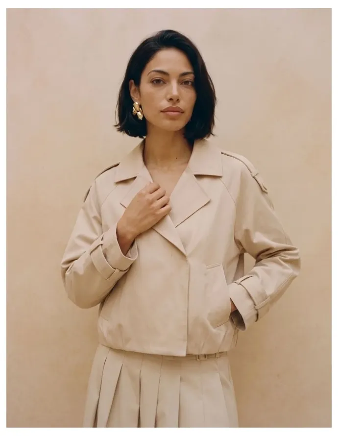 Vero Moda Chelsea Maddy Short Jacket in Ivory