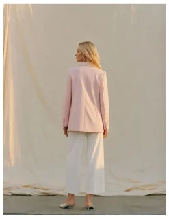 Vero Moda Kaja Striped Blazer in Pink