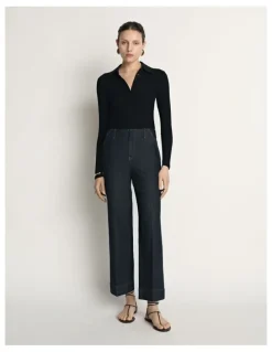 Veronika Maine Denim High Rise Cropped Jean