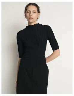 Veronika Maine Engineered Ribbed Top
