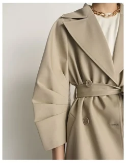 Veronika Maine Wool Cocoon Sleeve Trench
