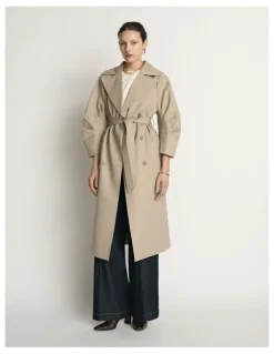 Veronika Maine Wool Cocoon Sleeve Trench