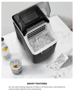 Vevare Ice Maker Machine Portable Stainless 3.2L in Black