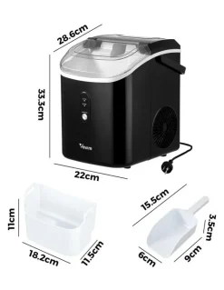 Vevare Nugget Ice Maker Portable Machine 15kg in Black