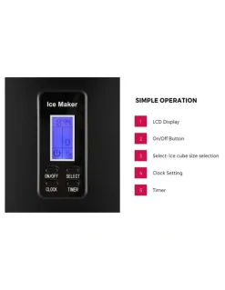 Vevare Portable Ice Maker Machine 3L in Black
