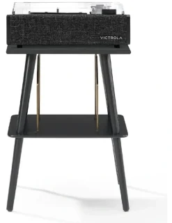 Victrola Victrola Eastwood II Turntable - Black Entertainment Stand Bundle - Black