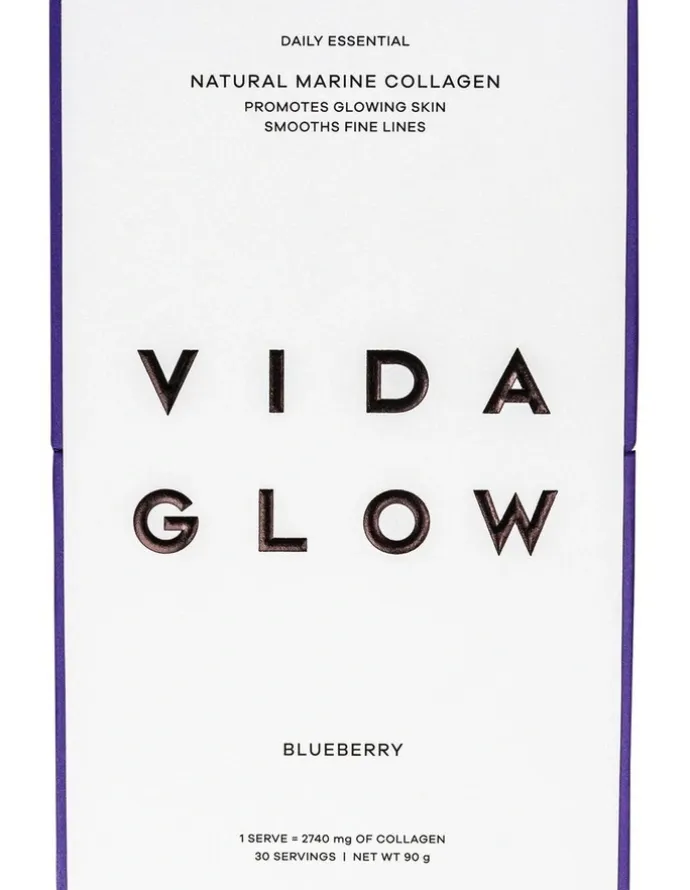 Vida Glow Blueberry Natural Marine Collagen Powder