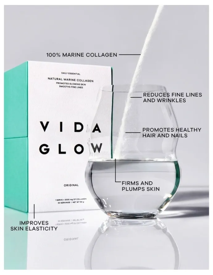 Vida Glow Blueberry Natural Marine Collagen Powder