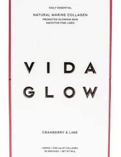 Vida Glow Cranberry And Lime Natural Marine Collagen Powder