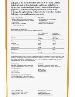 Vida Glow Mango Natural Marine Collagen Powder