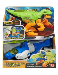 VTech Switch & Go Dinos Armour Up Velociraptor Helicopter