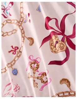 Vue Charmed Cotton Sateen Quilt Cover Set in Soft Pink
