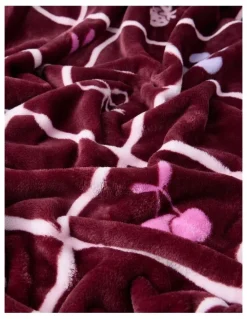 Vue Chenille Blanket in Burgundy Multi
