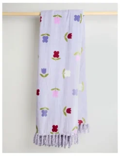 Vue Chenille Blanket in Purple Multi