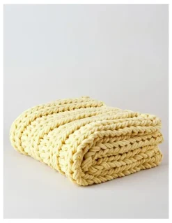 Vue Chunky Knit Throw in Butter