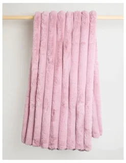 Vue Chunky Rib Blanket in Pink