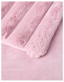 Vue Chunky Rib Blanket in Pink