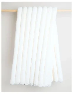 Vue Chunky Rib Blanket in Winter White