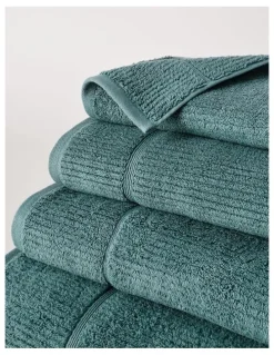 Vue Combed Cotton Ribbed Towel Range in Sea Pine