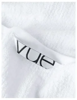 Vue Combed Cotton Ribbed Towel Range in White