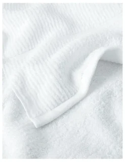 Vue Combed Cotton Ribbed Towel Range in White