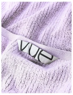 Vue Combed Cotton Ribbed Towel Range in Purple Heather