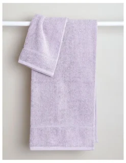 Vue Combed Cotton Ribbed Towel Range in Purple Heather