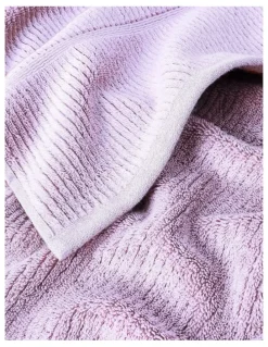 Vue Combed Cotton Ribbed Towel Range in Purple Heather