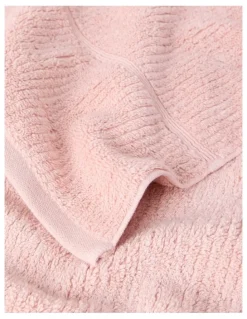 Vue Combed Cotton Ribbed Towel Range in Blush
