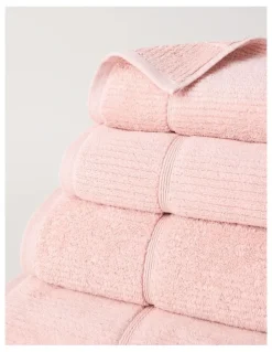 Vue Combed Cotton Ribbed Towel Range in Blush