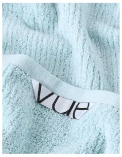 Vue Combed Cotton Ribbed Towel Range in Aqua