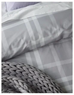 Vue Jackson Printed Cotton Quilt Cover Set in Ash