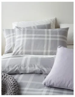 Vue Jackson Printed Cotton Quilt Cover Set in Ash