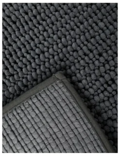 Vue Norfolk Super Soft Microfibre Bath Mat in Charcoal
